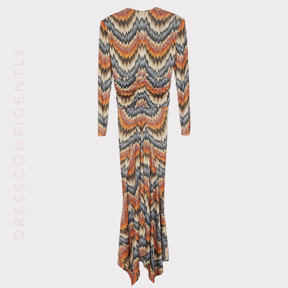 RONNY KOBO Stormy Knit Maxi Dress - Orange & Brown - Picture 9 of 12